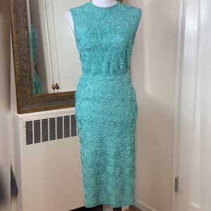 Sophisticated Miss high-neck top & pencil skirt